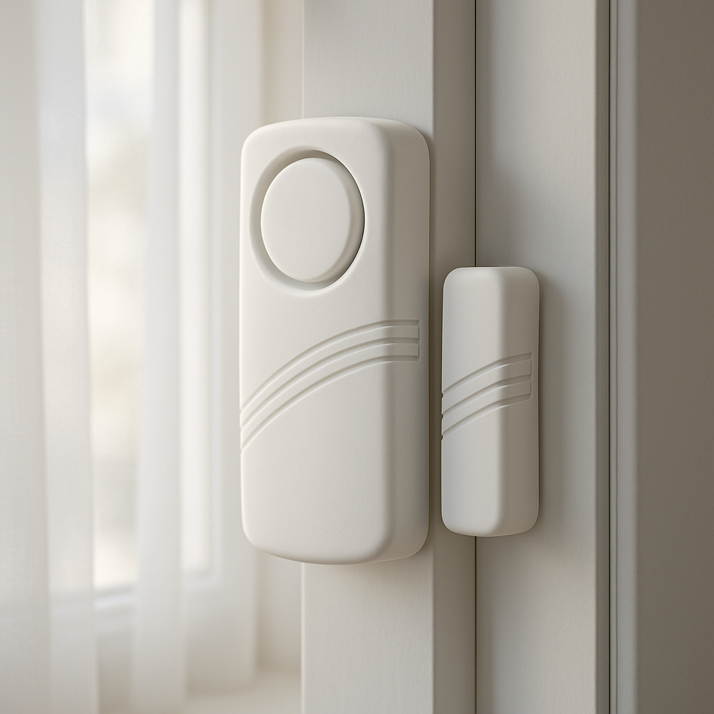 Alarma SecureBlock instalada en marco de ventana